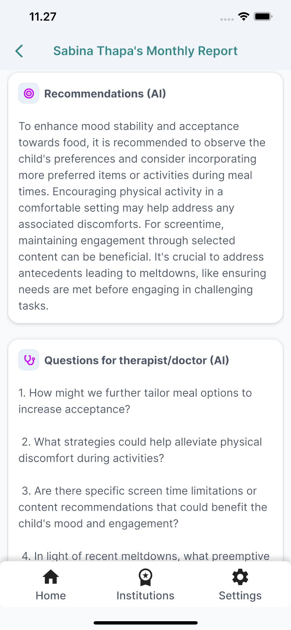 Autism Captain app screen 23